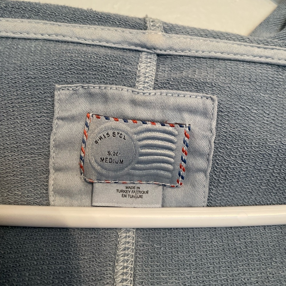 Anthropologie blue loungewear jacket